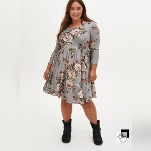 Grey Hacci Skater Sweater Dress Size 6